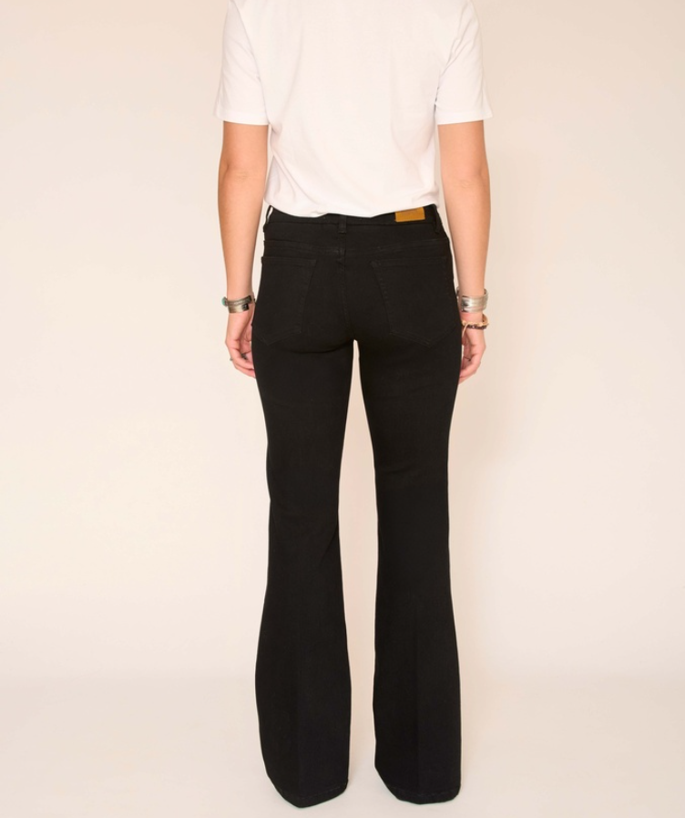 JEAN HARLEY POWER STRETCH BLACK RINCE ~ MKT